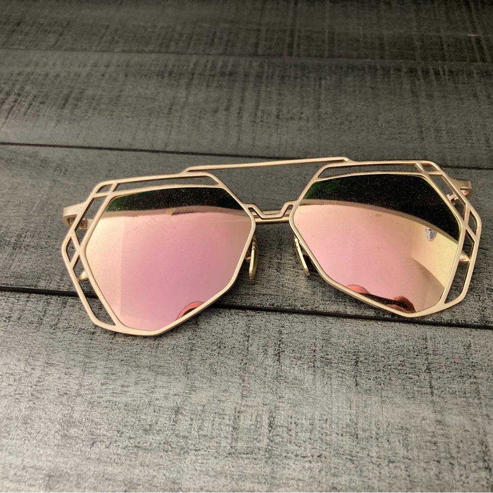 Stylish Gold and Pink Sunglasses